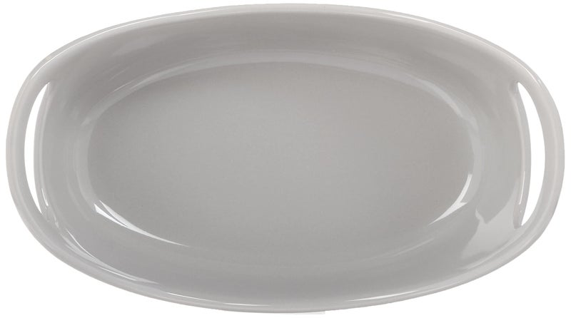 Rachael Ray Ceramics Bubble and Brown Oval Baker Set, 2-Piece, Light Sea Salt Gray - - Image 2